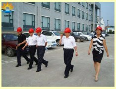 Korea customers to mullite insulation bricks factory inspection